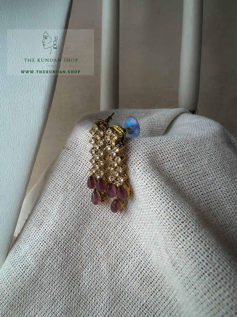 Nominal Polki in Plum Purple Necklace Sets THE KUNDAN SHOP 