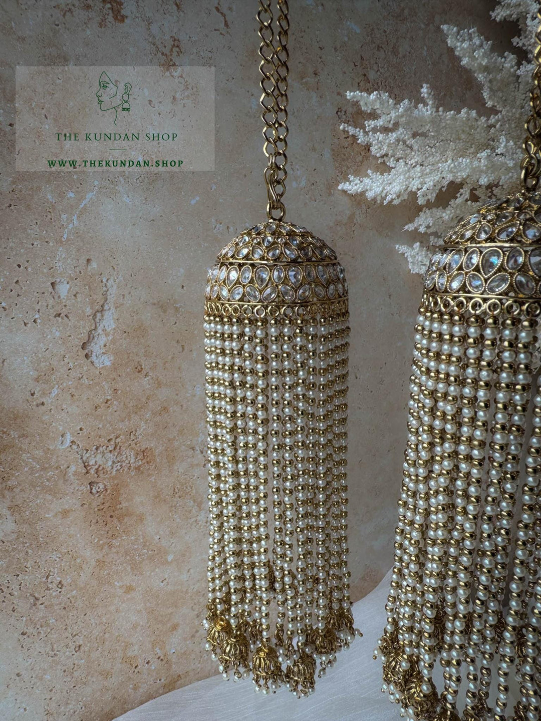 Pearl String &amp; Jhumkis // Kaleeray Kaleeray THE KUNDAN SHOP 
