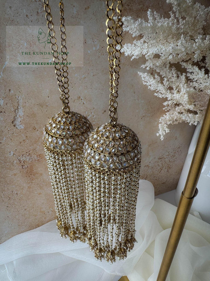 Pearl String &amp; Jhumkis // Kaleeray Kaleeray THE KUNDAN SHOP 