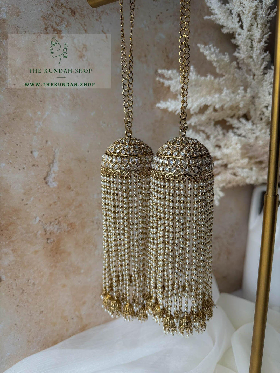 Pearl String &amp; Jhumkis // Kaleeray Kaleeray THE KUNDAN SHOP 