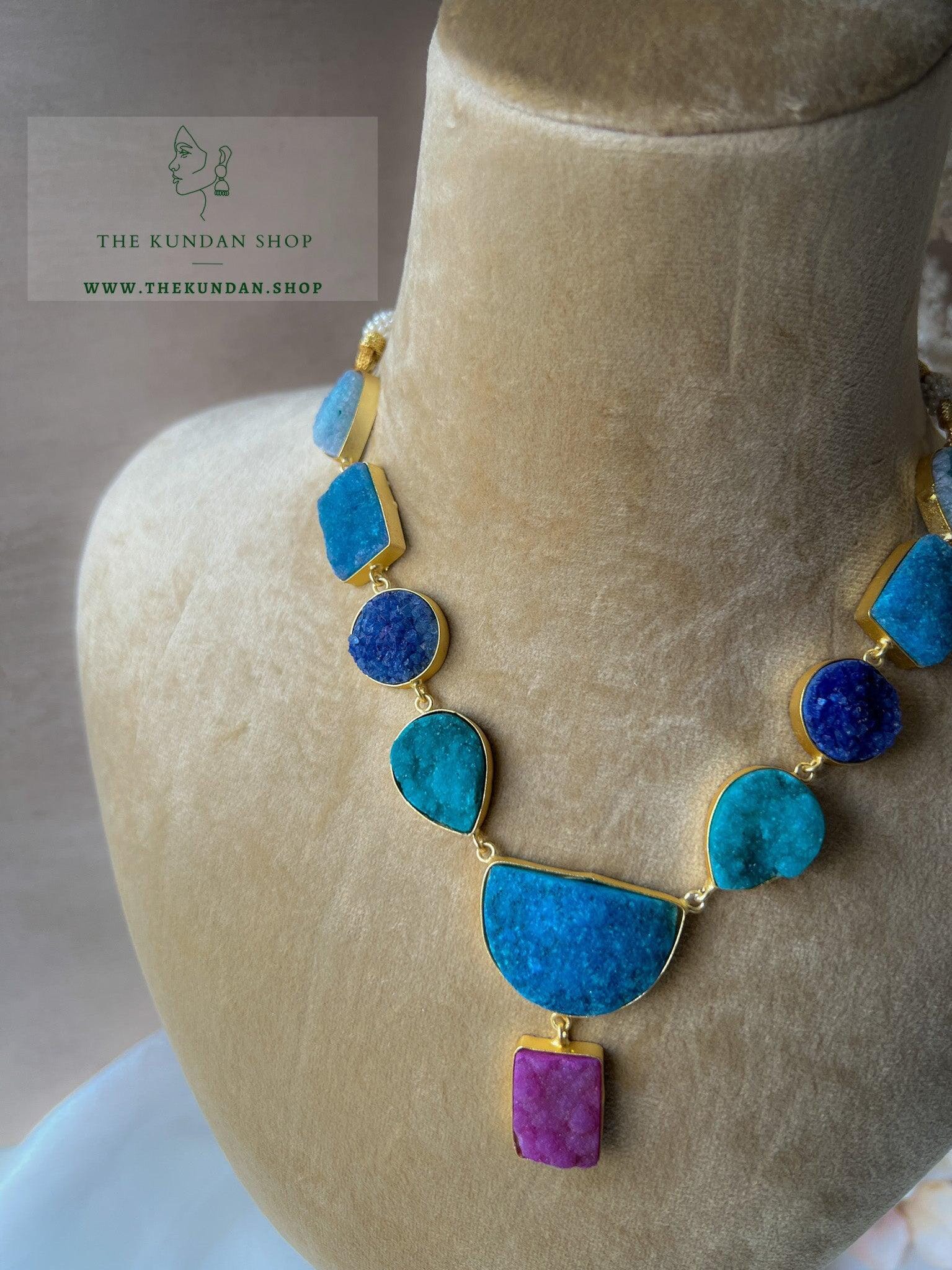 Mermaid in Stones Necklace Sets THE KUNDAN SHOP 
