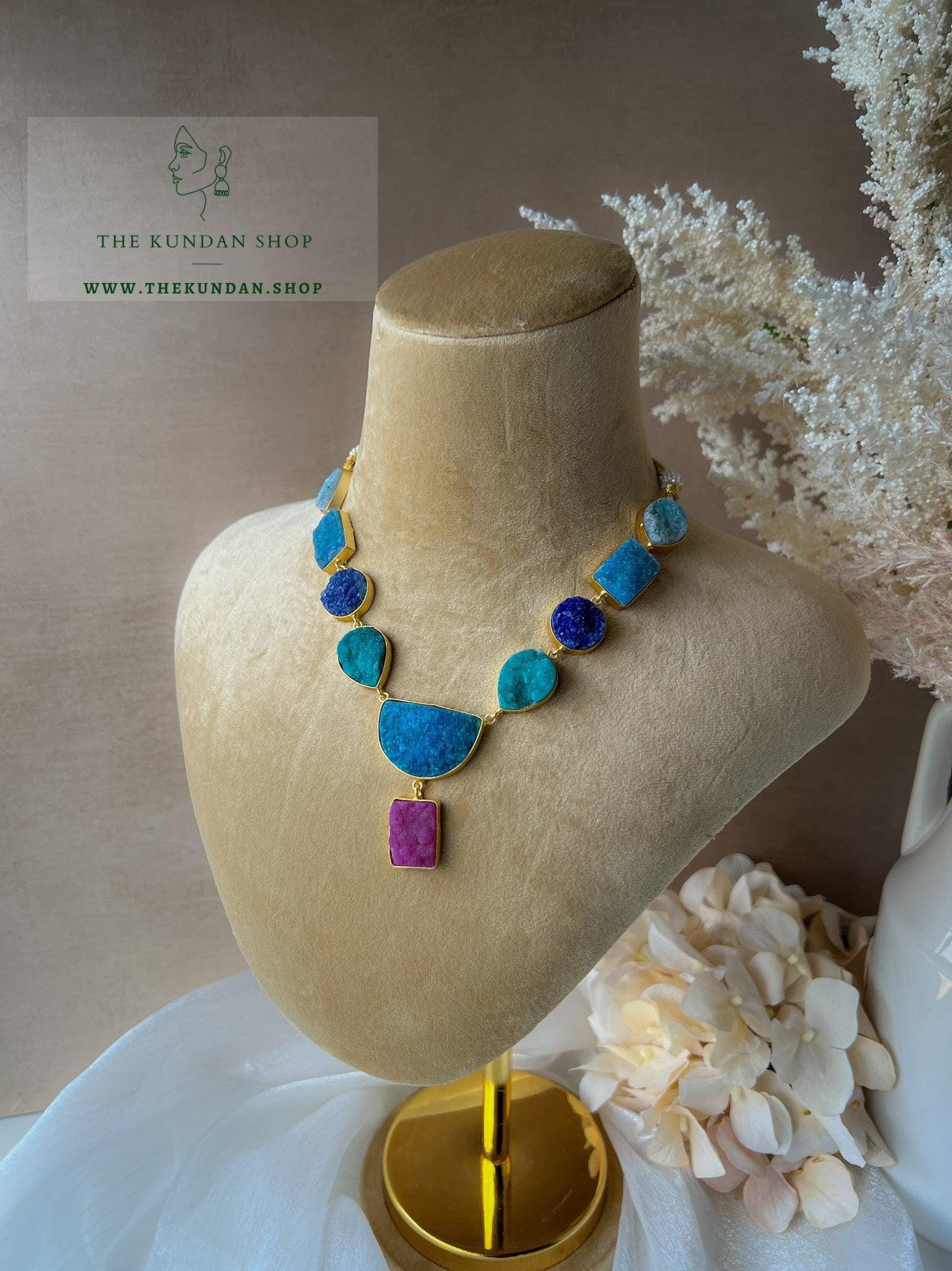 Mermaid in Stones Necklace Sets THE KUNDAN SHOP 