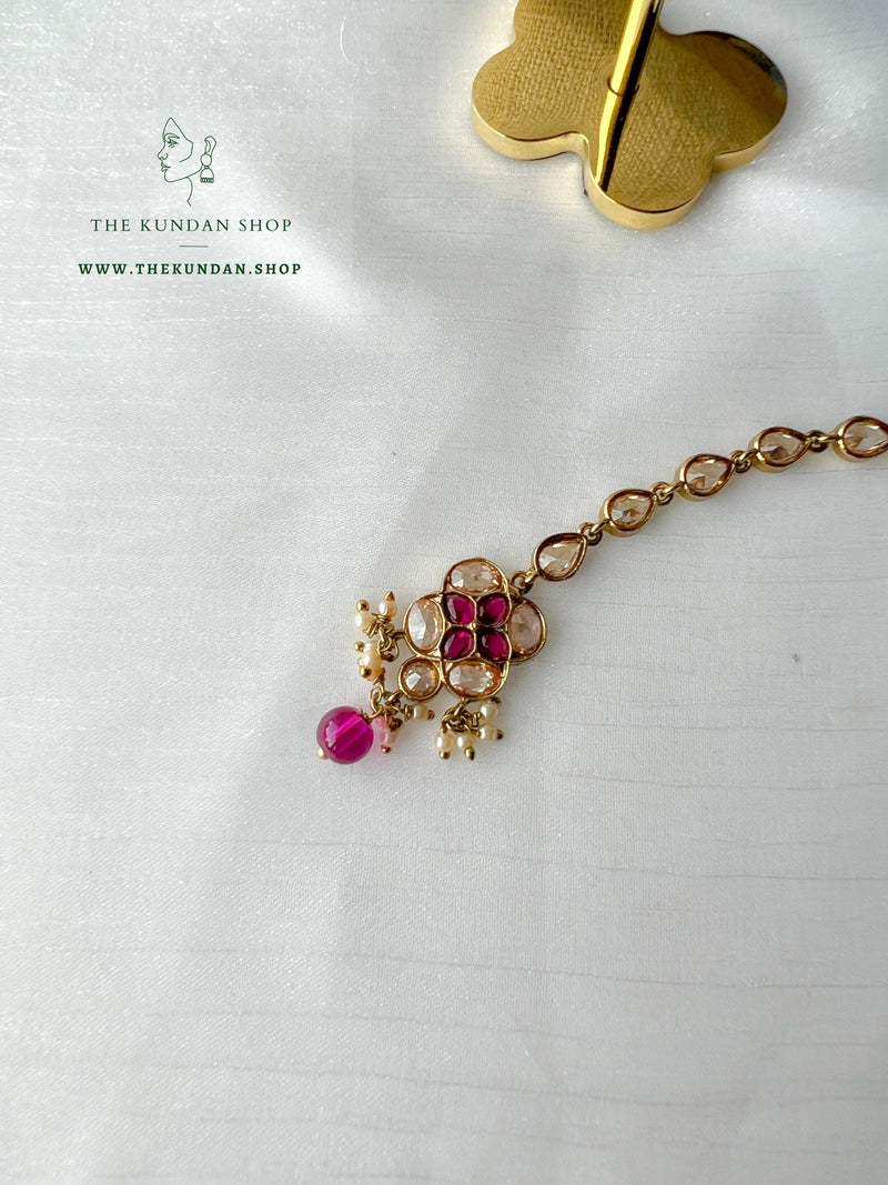 Rescued Floral in Purple & Pearl Necklace Sets THE KUNDAN SHOP 