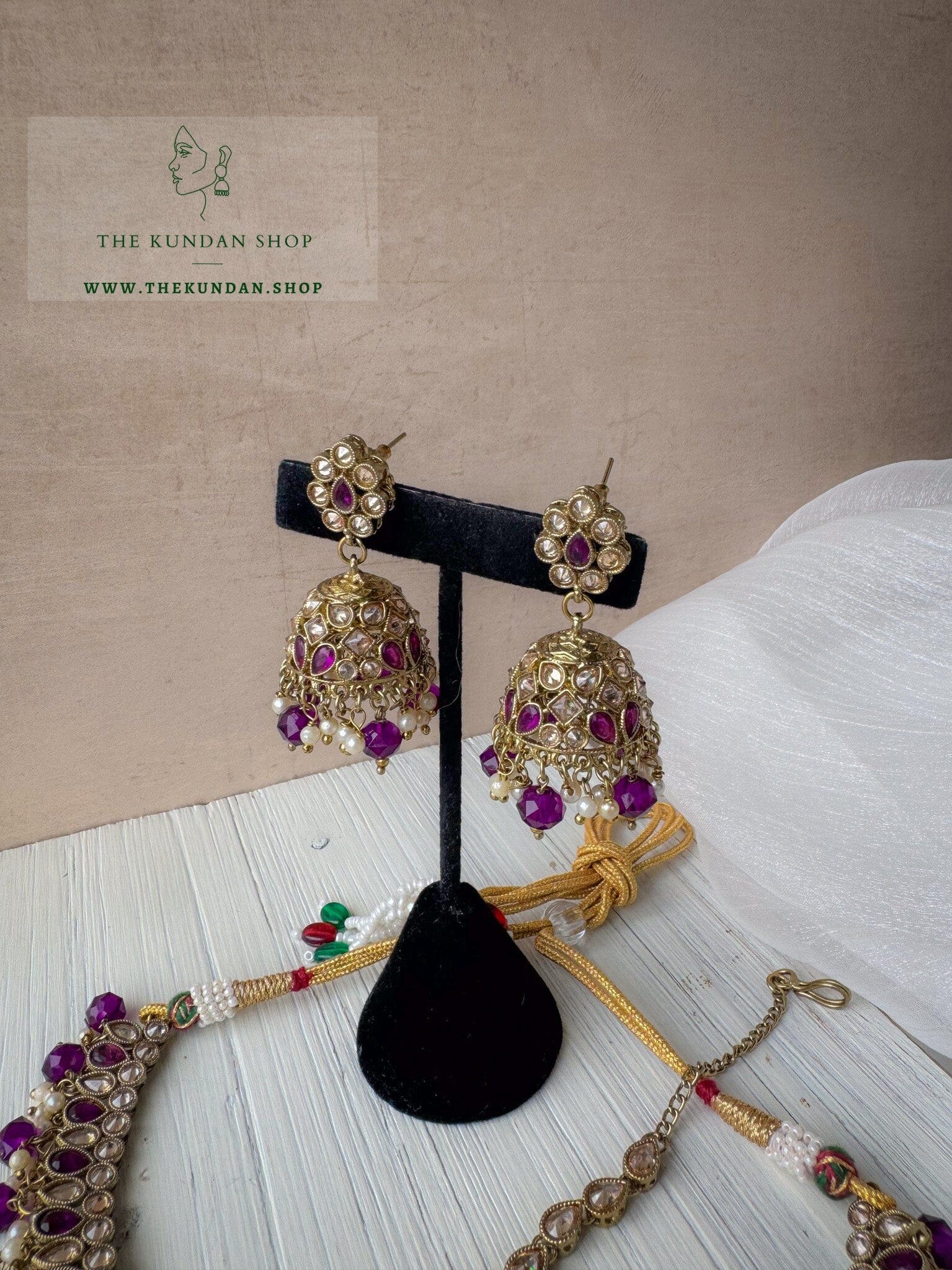 Saving Grace in Purple Necklace Sets THE KUNDAN SHOP 