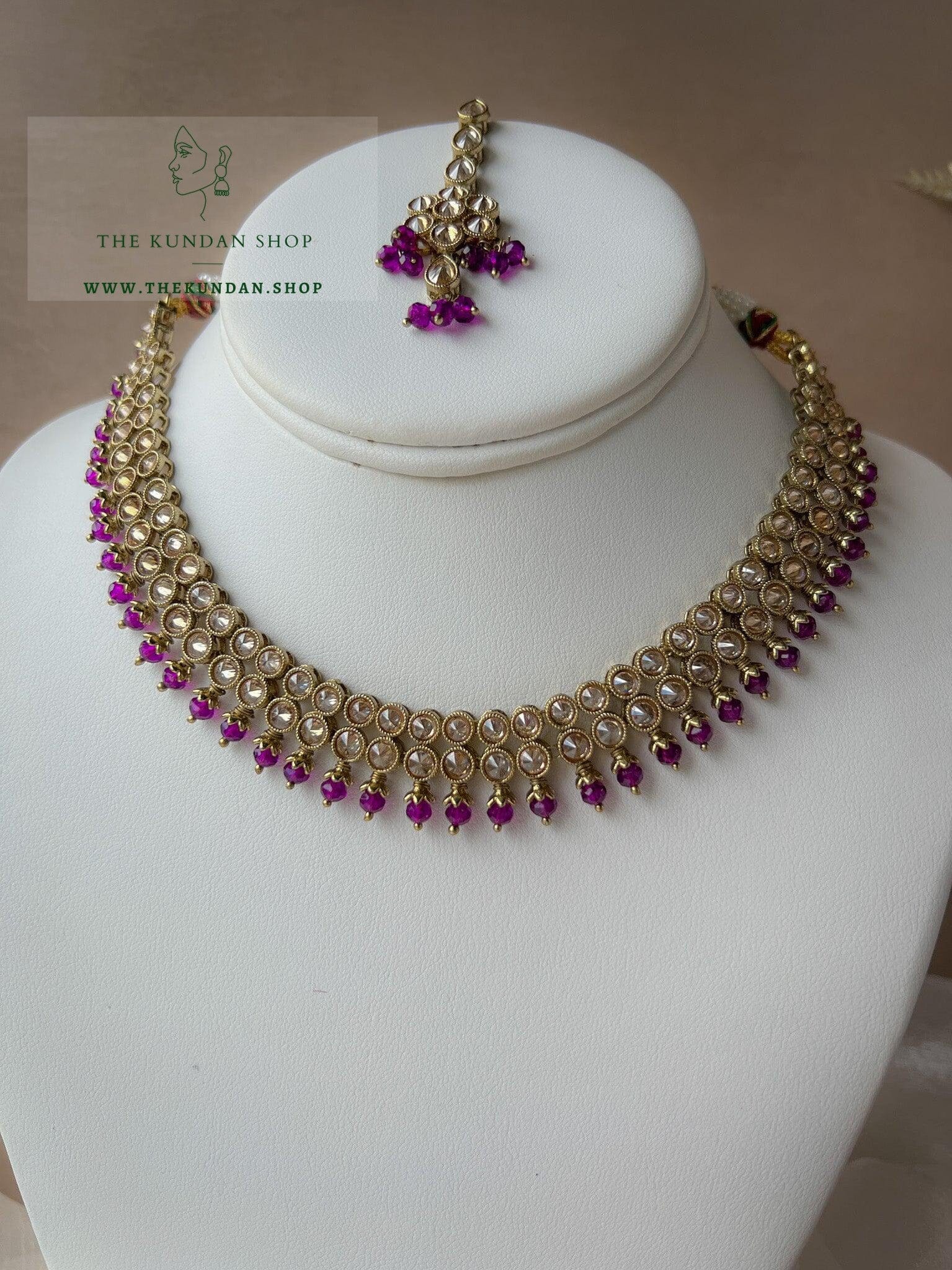 Impress Polki in Purple Necklace Sets THE KUNDAN SHOP 