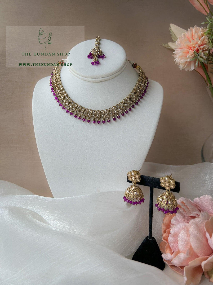 Impress Polki in Purple Necklace Sets THE KUNDAN SHOP 