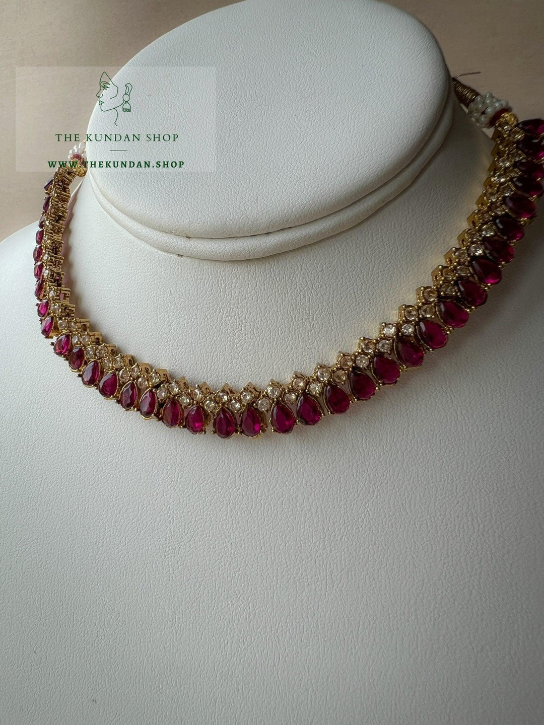 Nominal Polki in Purple Necklace Sets THE KUNDAN SHOP 
