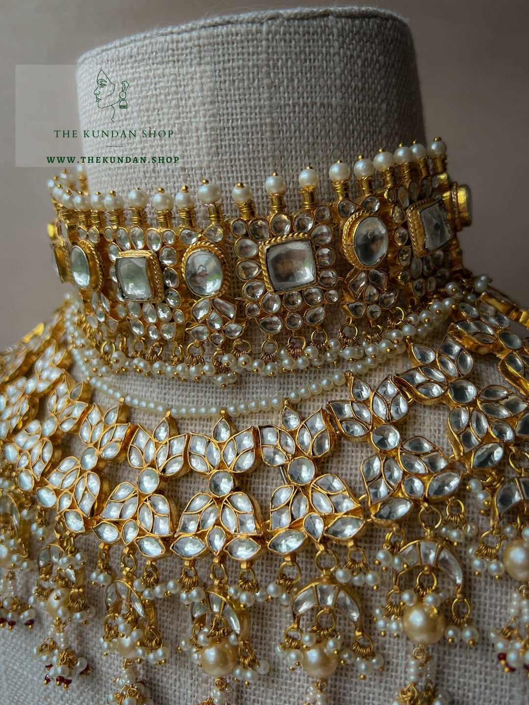 Everlasting in Pearl & Red Necklace Sets THE KUNDAN SHOP 