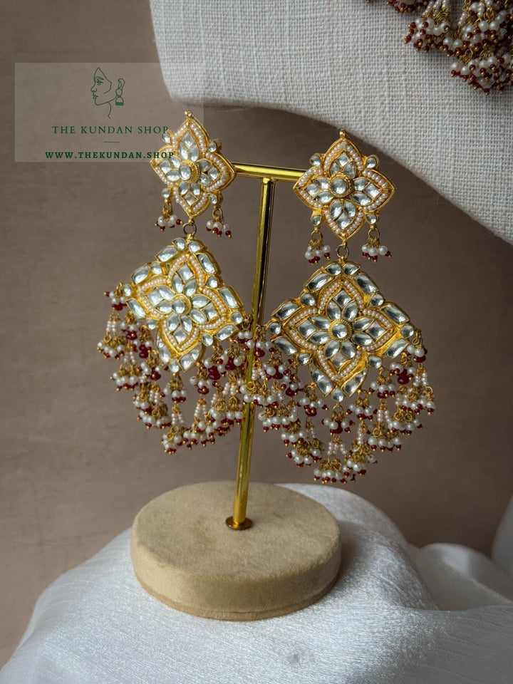 Warmth Ruby in Statement Kundan Necklace Sets THE KUNDAN SHOP 