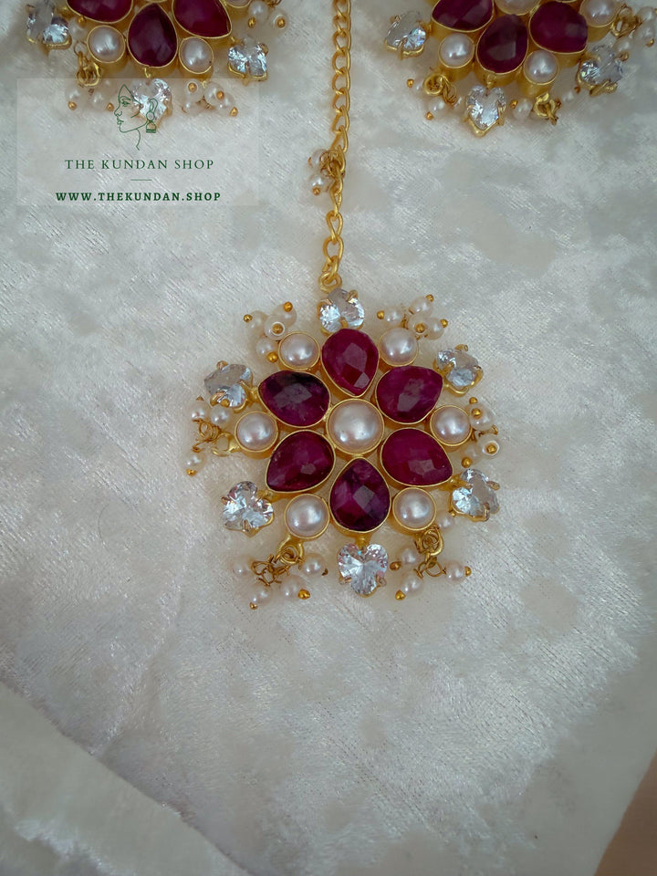 Petal Garden // Ruby Earrings + Tikka THE KUNDAN SHOP 