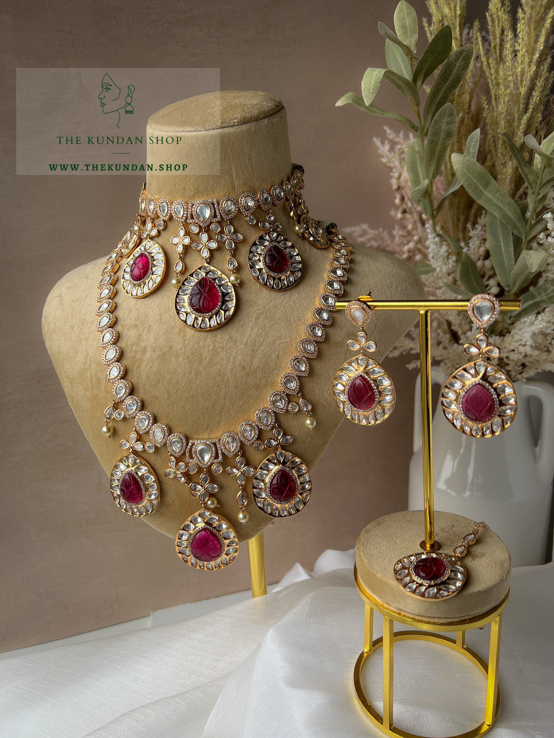 Signature in Red Necklace Sets THE KUNDAN SHOP 