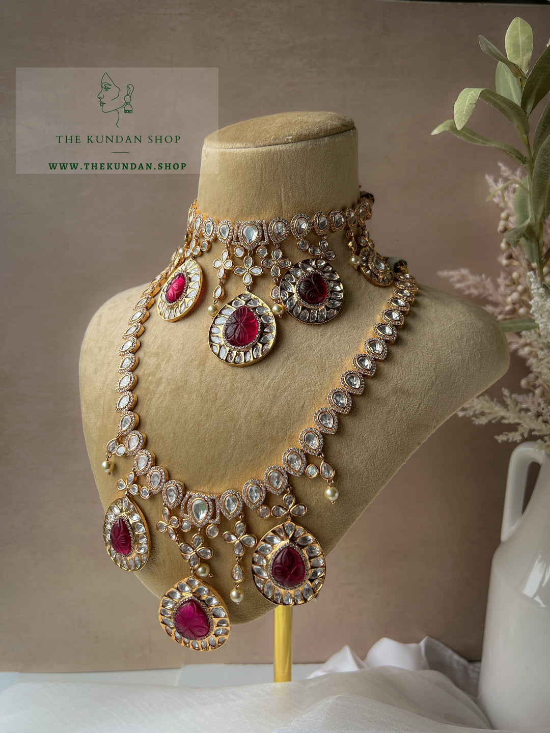 Signature in Red Necklace Sets THE KUNDAN SHOP 