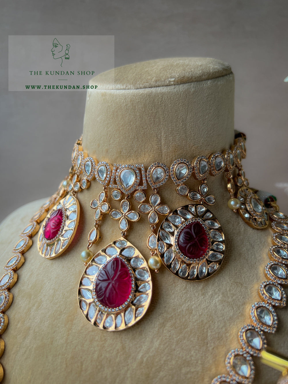 Signature in Red Necklace Sets THE KUNDAN SHOP 