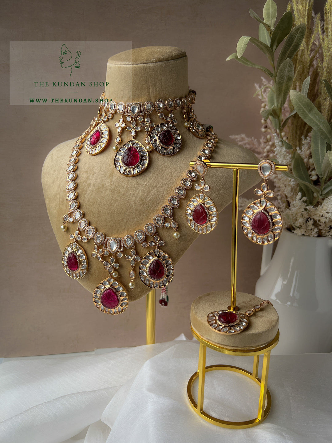 Signature in Red Necklace Sets THE KUNDAN SHOP 