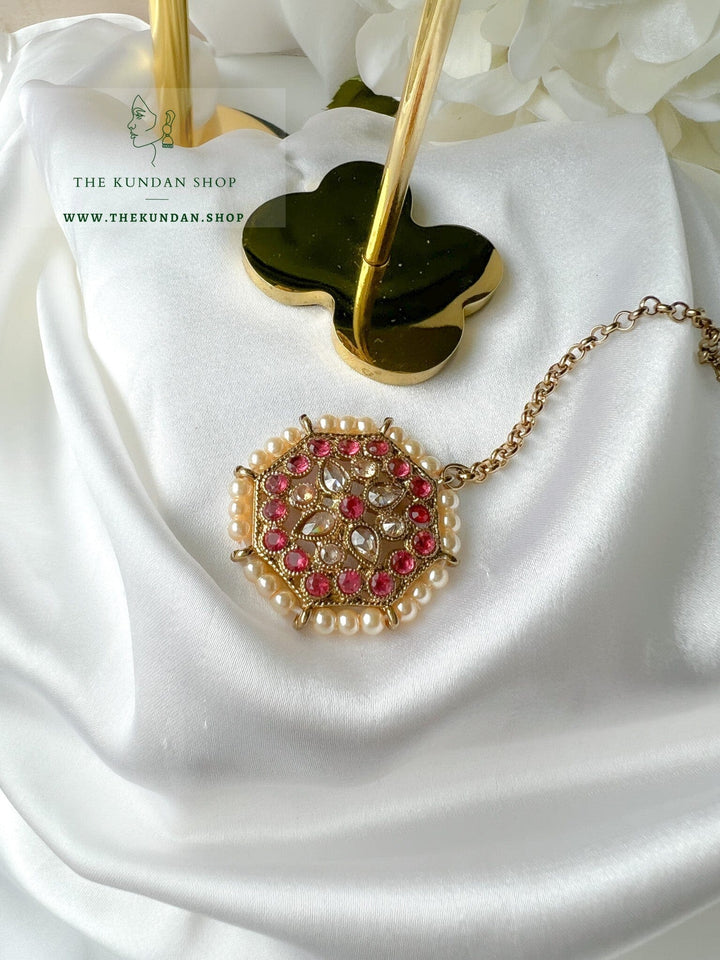 Raised in Red Necklace Sets THE KUNDAN SHOP 