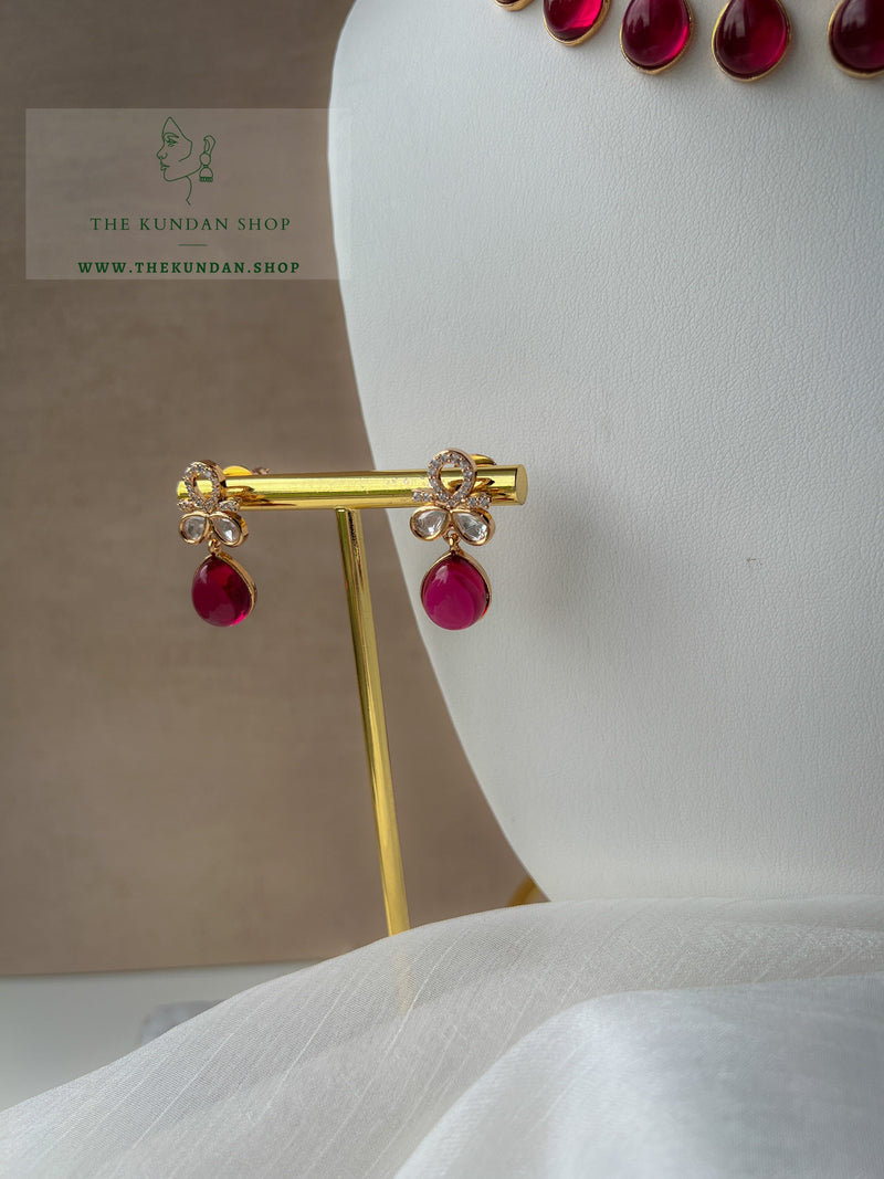 Hopeless Romantic in Red Necklace Sets THE KUNDAN SHOP 
