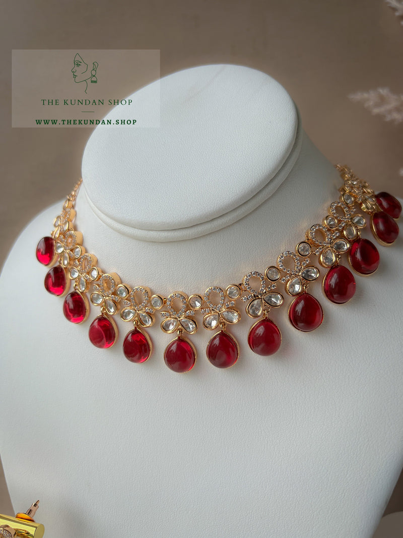 Hopeless Romantic in Red Necklace Sets THE KUNDAN SHOP 