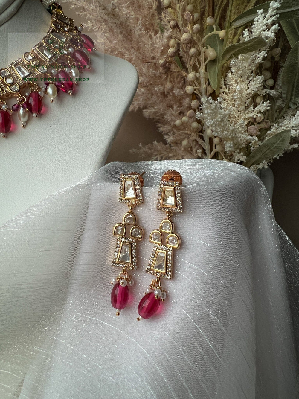 Sense in Red Necklace Sets THE KUNDAN SHOP 