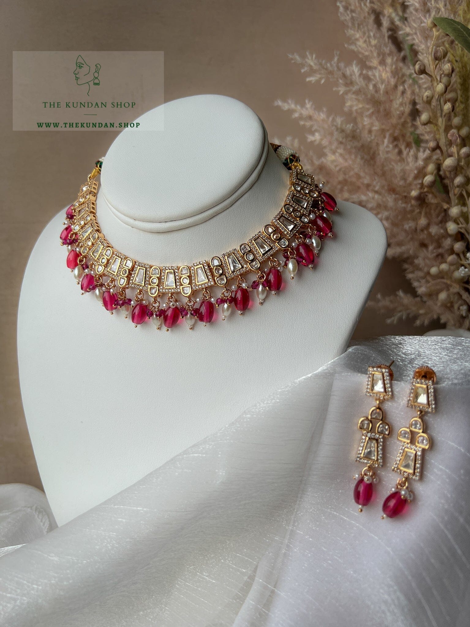 Sense in Red Necklace Sets THE KUNDAN SHOP 