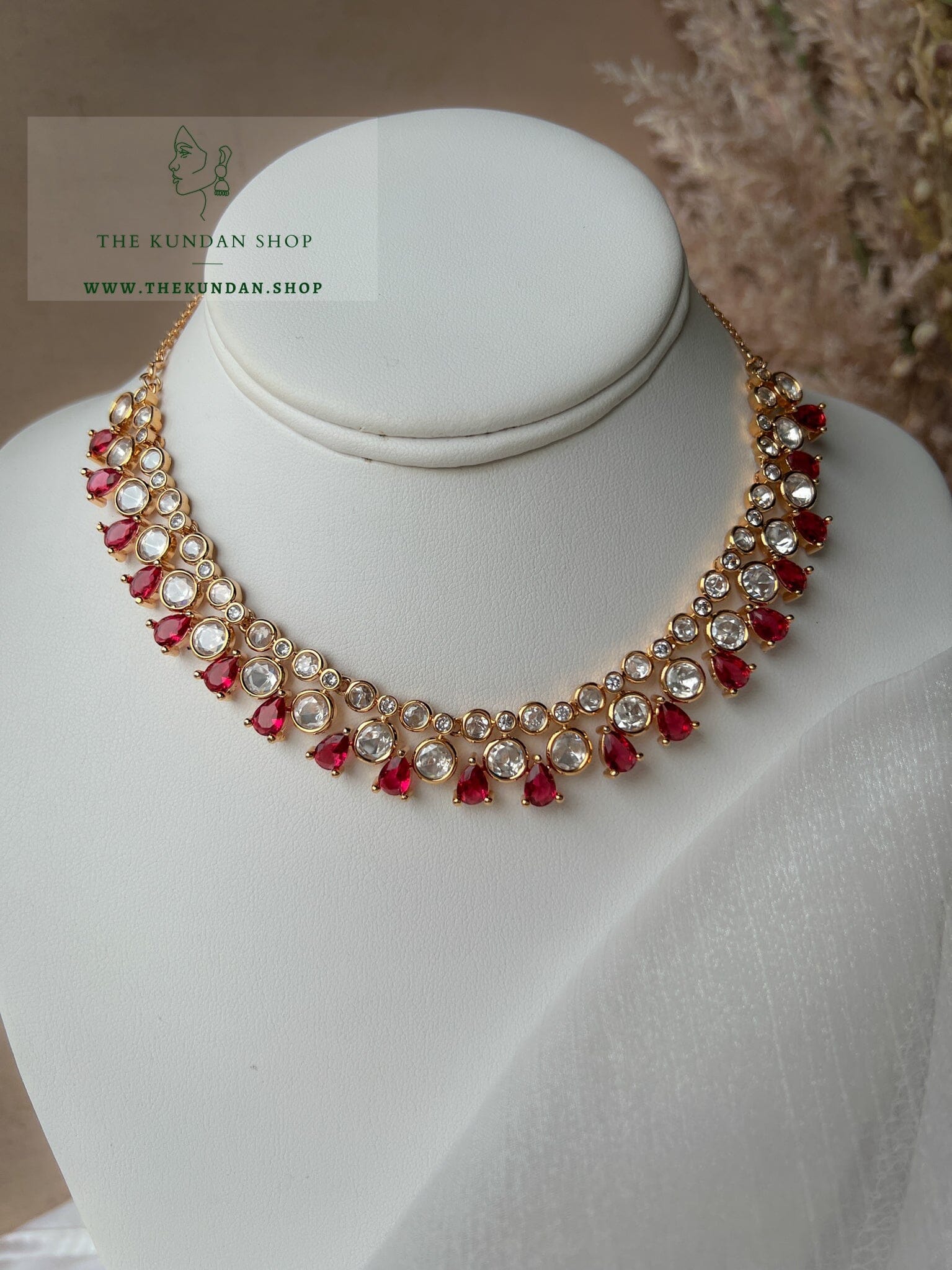 Gatekeep in Red Necklace Sets THE KUNDAN SHOP 