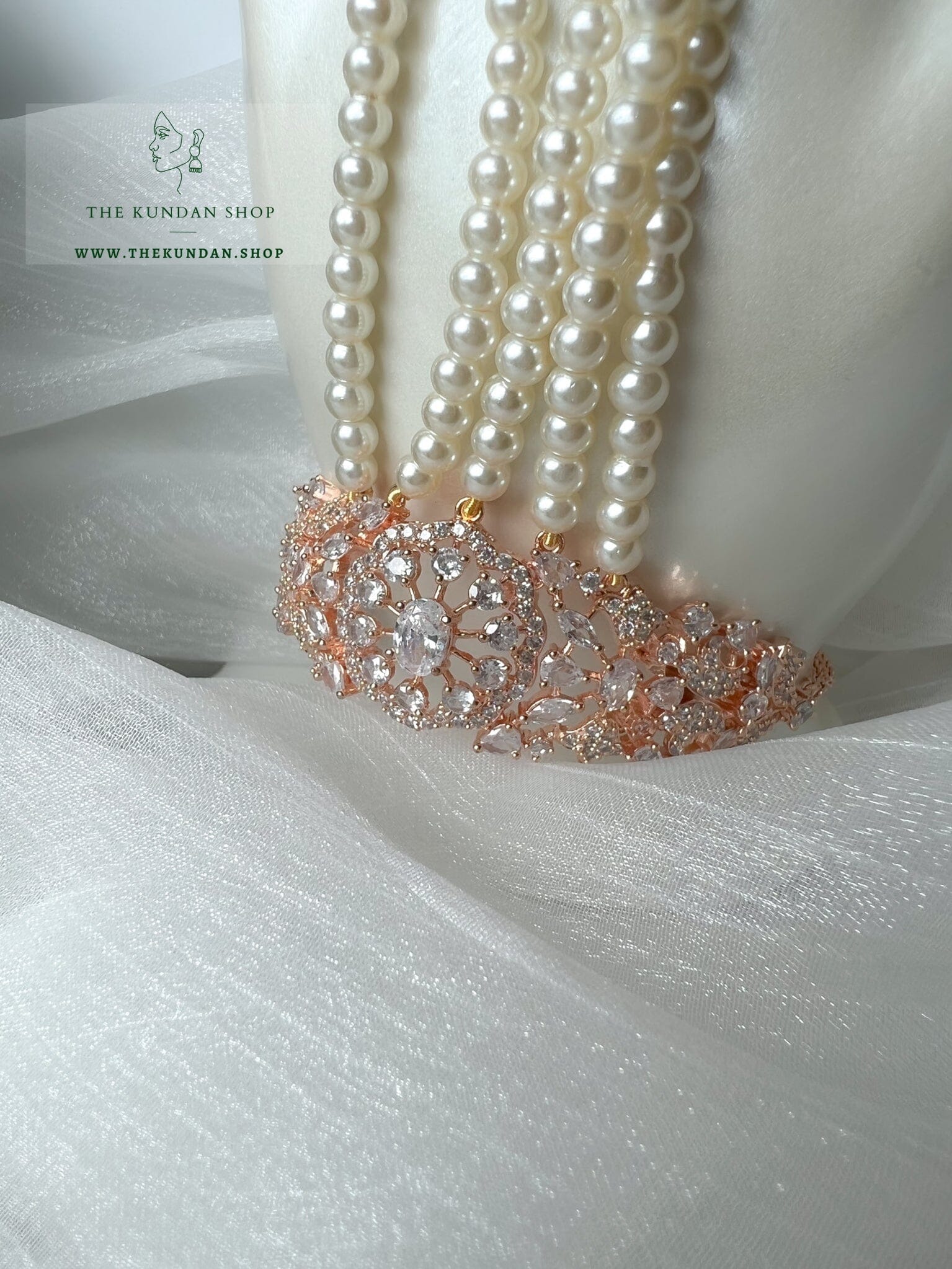 Beauties Hand Piece in Rose Gold Ring THE KUNDAN SHOP 