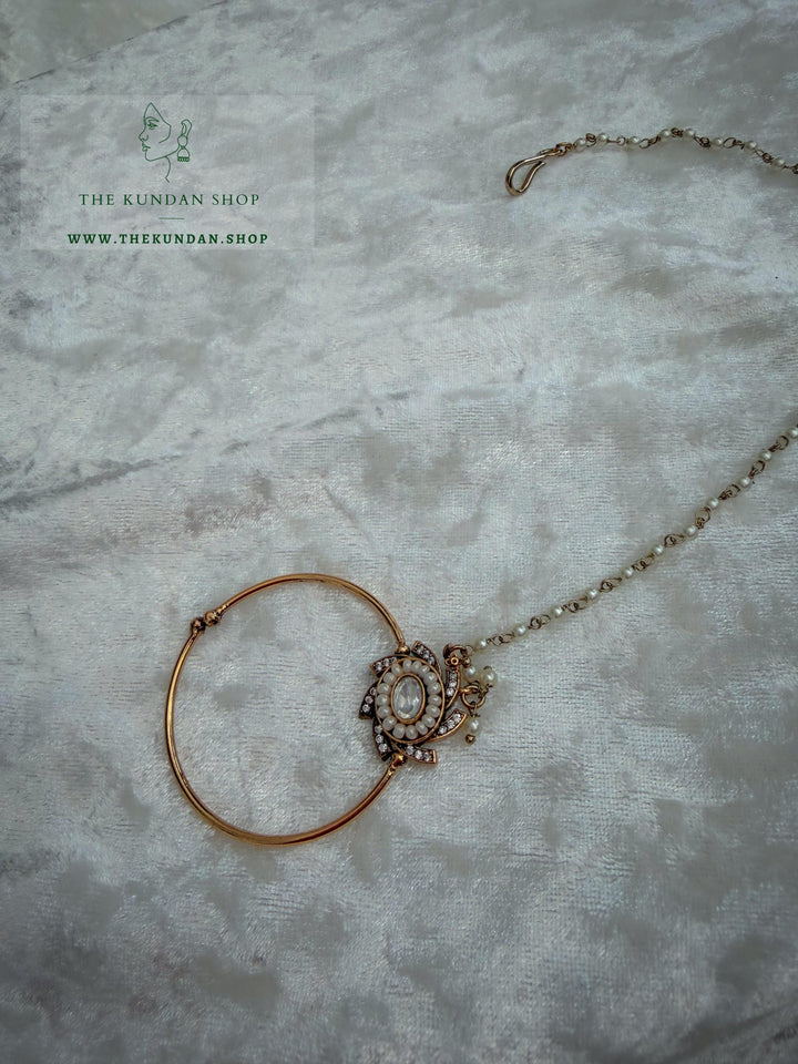 Rhinestone &amp; Kundan // Bridal Nose Ring Naath THE KUNDAN SHOP 