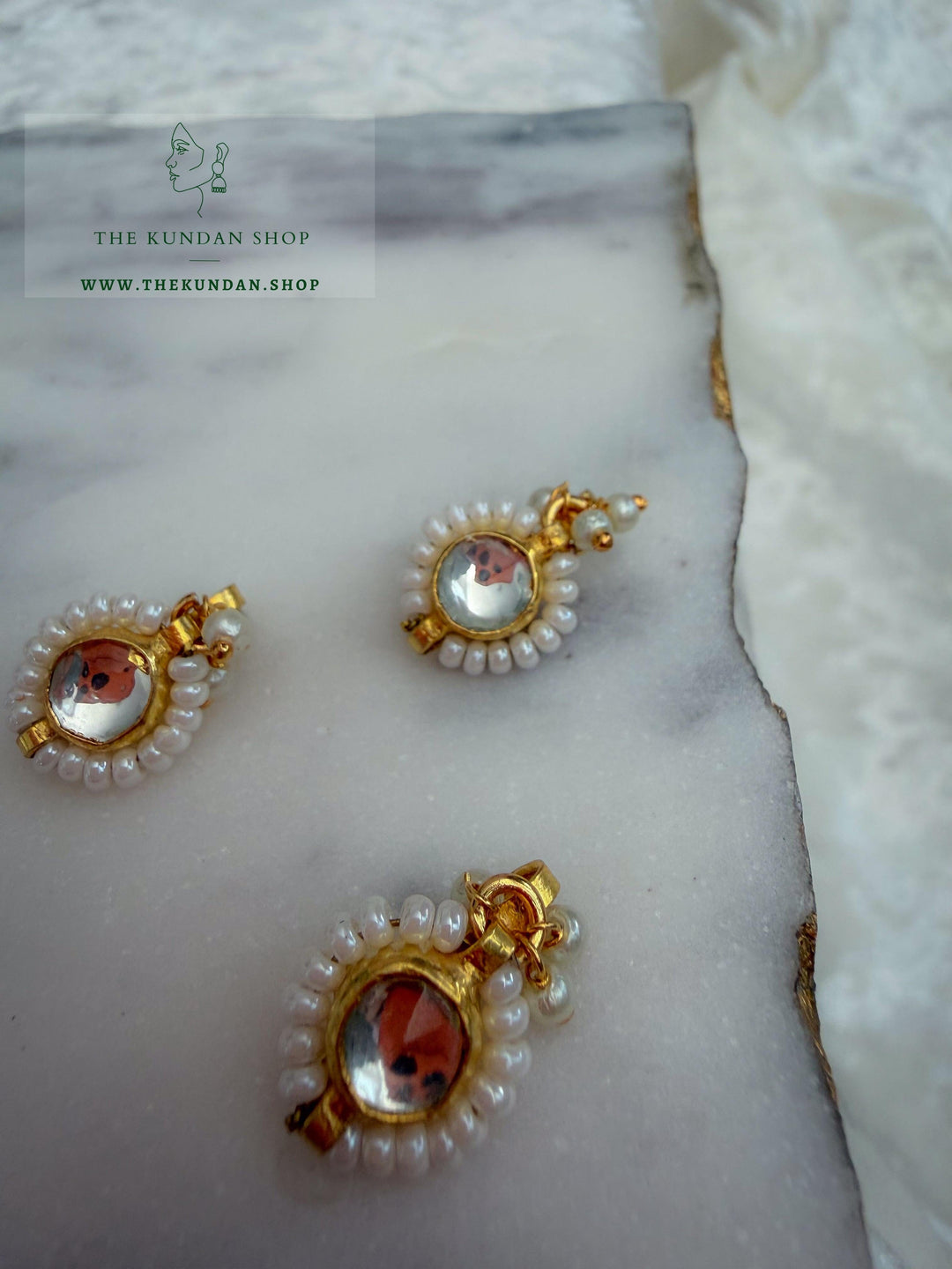 Round Kundan Nose Pin Naath THE KUNDAN SHOP 