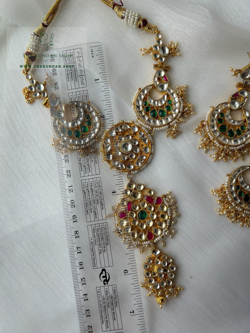 Round Drop Kundan Pendant Necklace Sets THE KUNDAN SHOP 