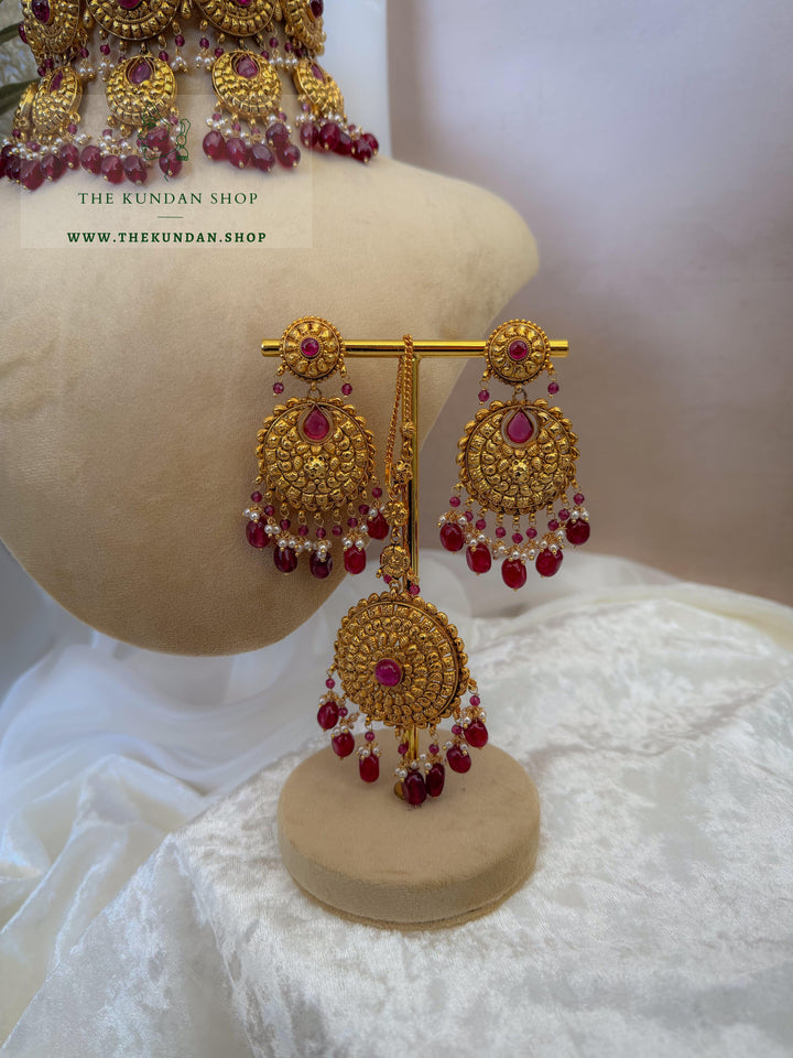 Stay Still in Ruby Necklace Sets THE KUNDAN SHOP 