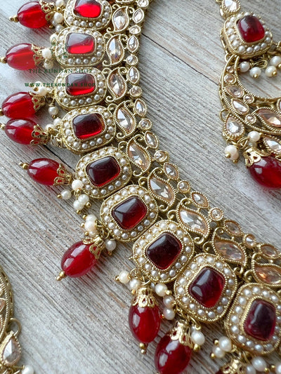 Salient 2.0 Polki in Ruby Necklace Sets THE KUNDAN SHOP 