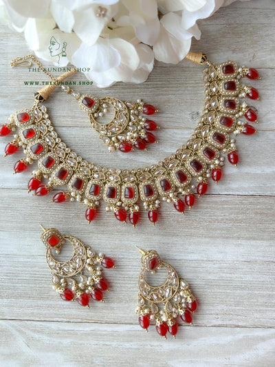 Salient 2.0 Polki in Ruby Necklace Sets THE KUNDAN SHOP 