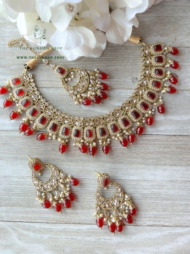 Salient 2.0 Polki in Ruby Necklace Sets THE KUNDAN SHOP 
