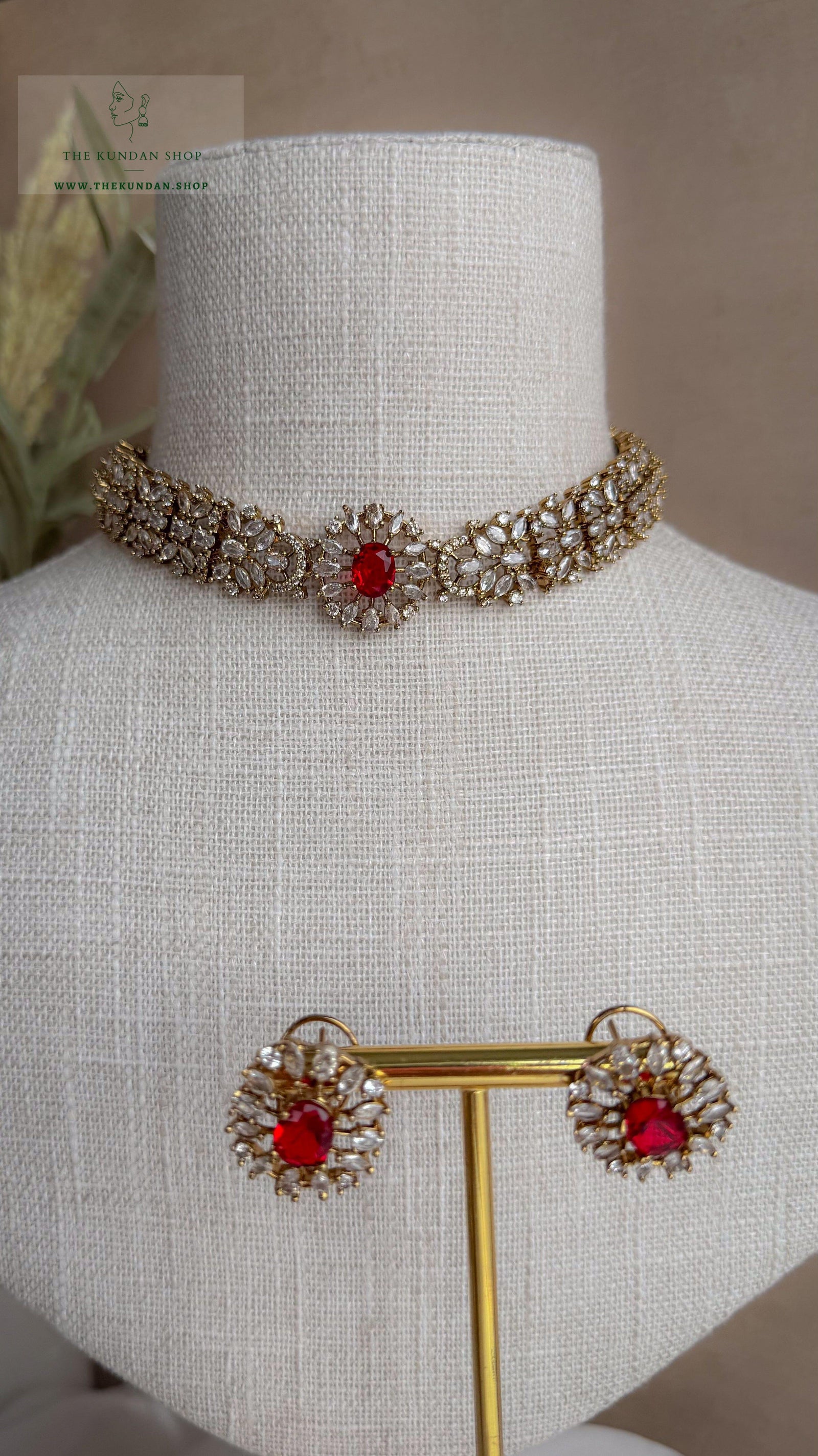 Aurora in Champagne // Ruby Necklace Sets THE KUNDAN SHOP 