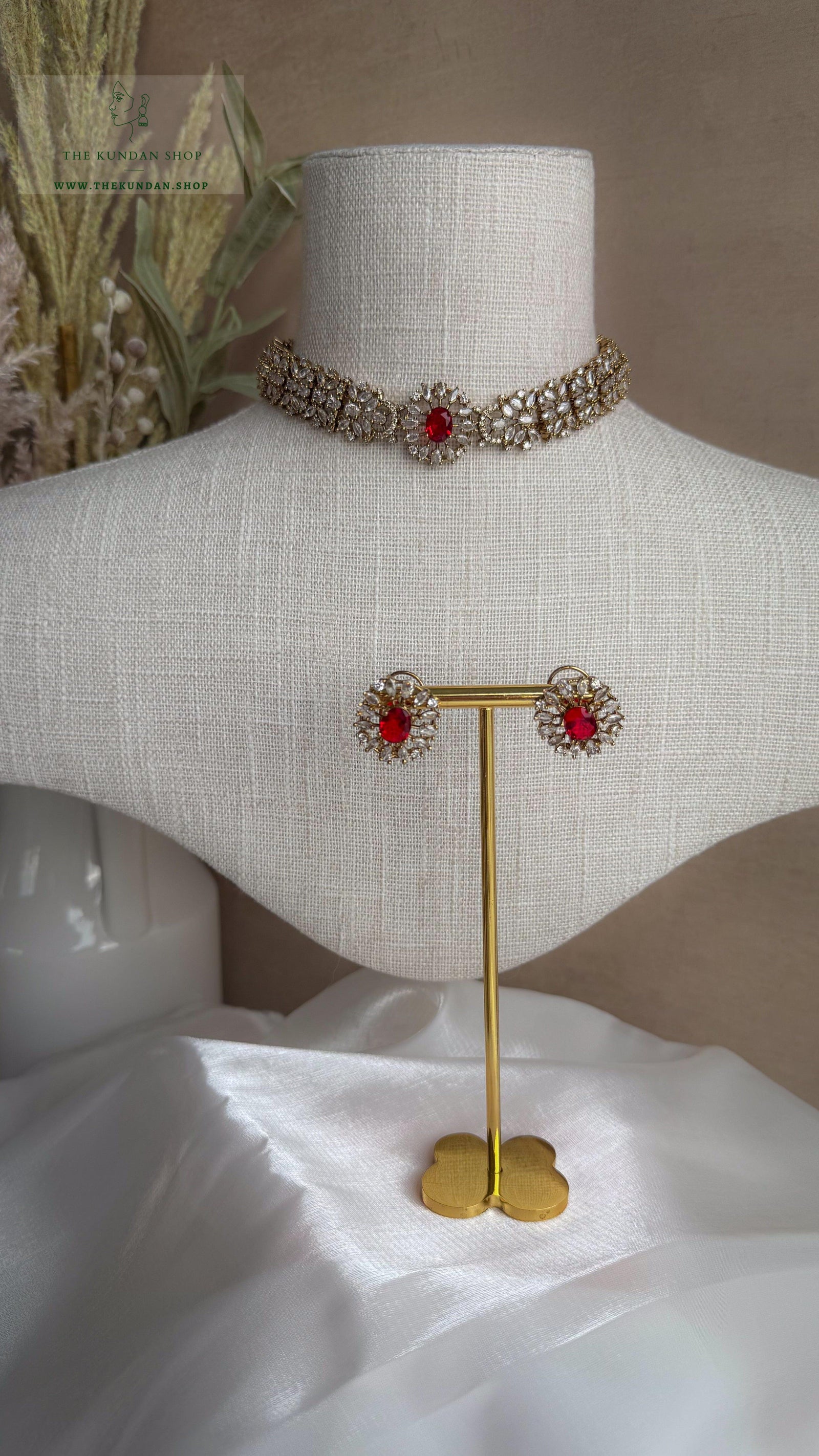 Aurora in Champagne // Ruby Necklace Sets THE KUNDAN SHOP 