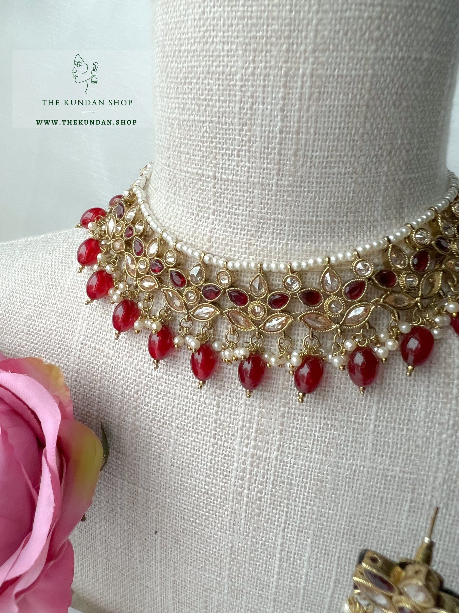 Focus in Ruby Necklace Sets THE KUNDAN SHOP 