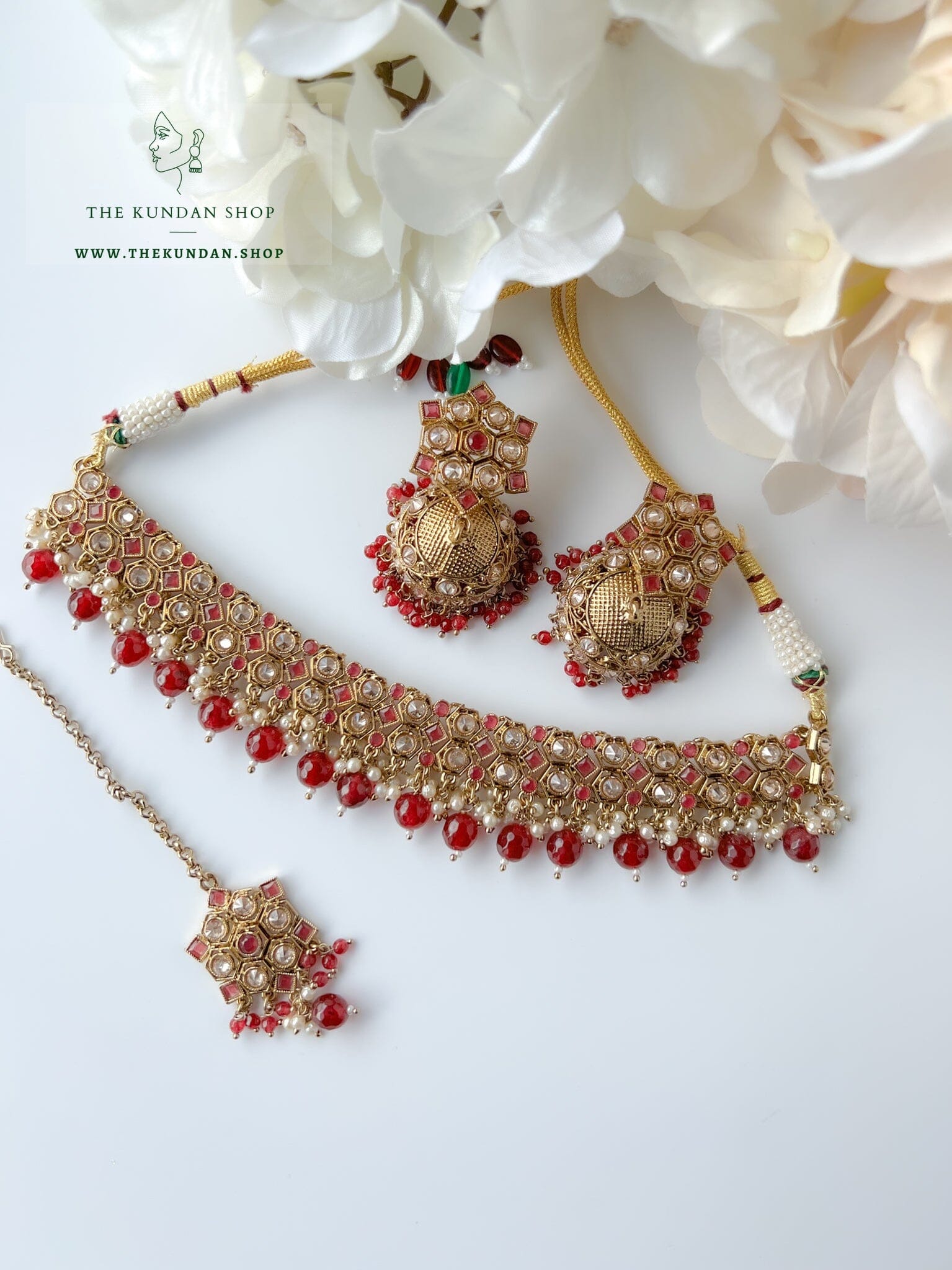 Keeper in Ruby Necklace Sets THE KUNDAN SHOP 