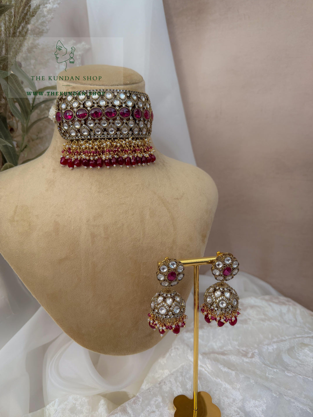 Carved At Dusk // Ruby Necklace Sets THE KUNDAN SHOP 