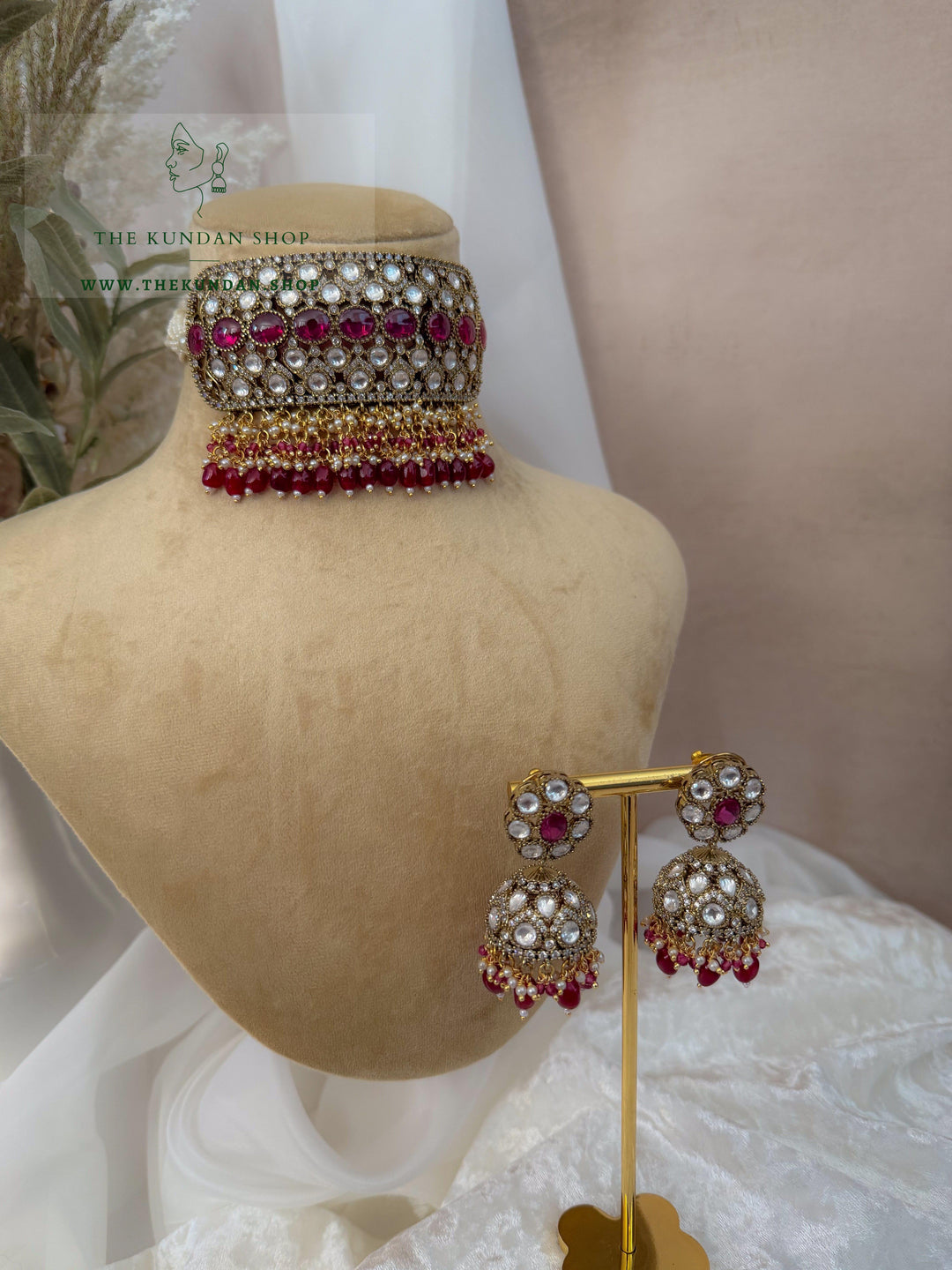 Carved At Dusk // Ruby Necklace Sets THE KUNDAN SHOP 