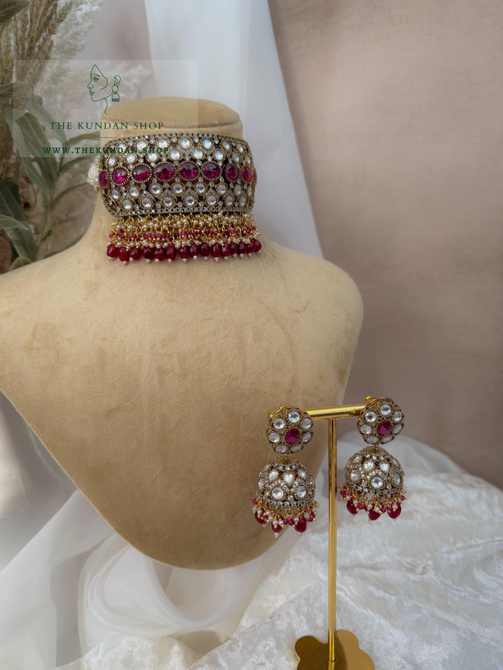 Carved At Dusk // Ruby Necklace Sets THE KUNDAN SHOP 
