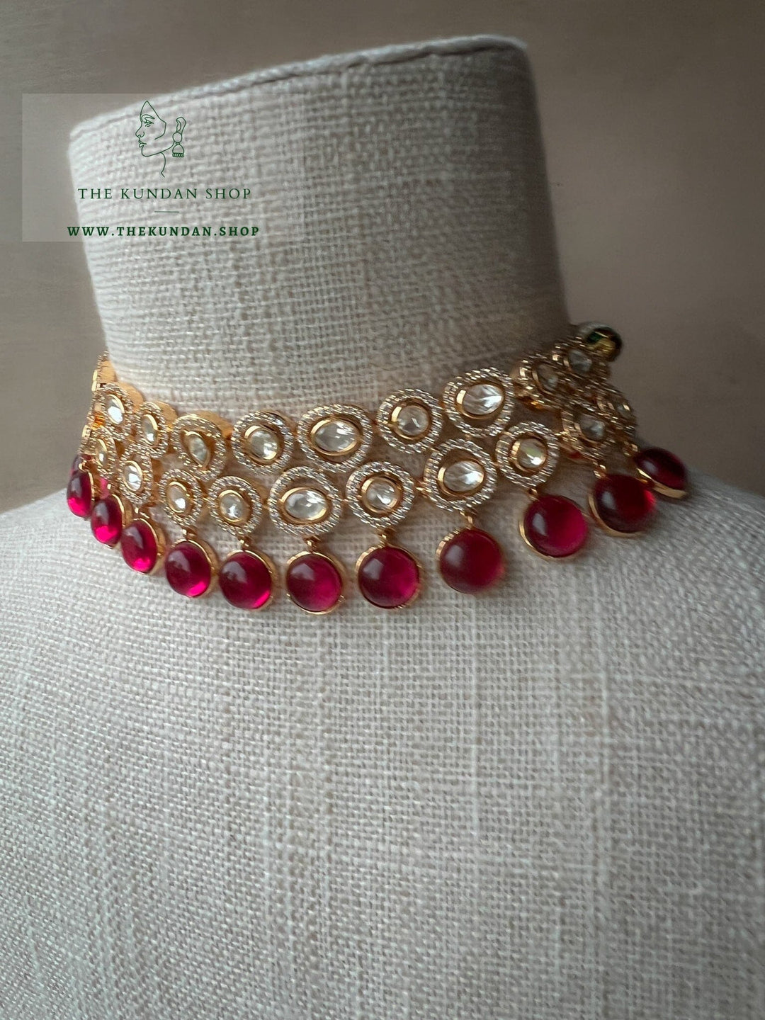 Idol in Ruby Necklace Sets THE KUNDAN SHOP 