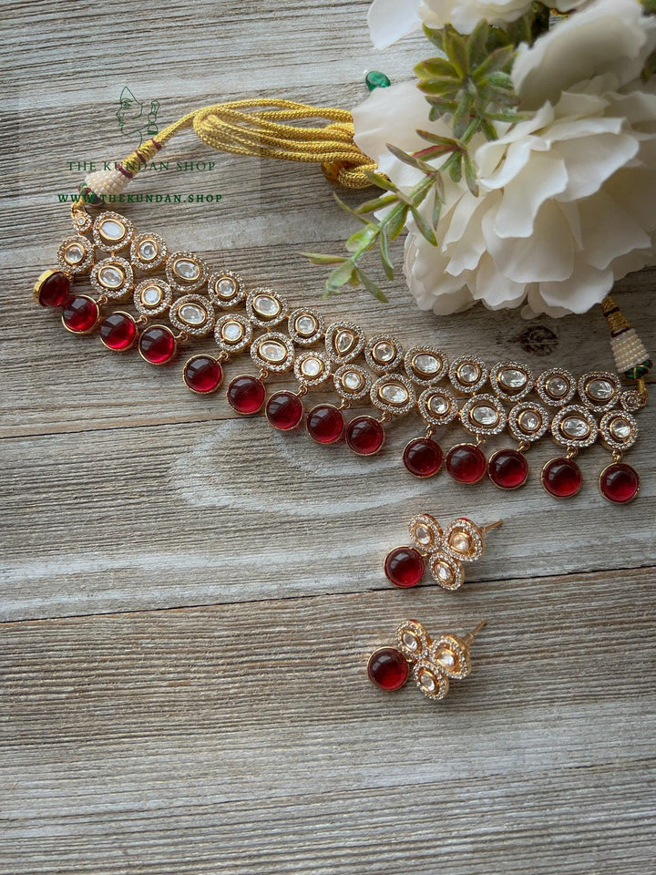 Idol in Ruby Necklace Sets THE KUNDAN SHOP 