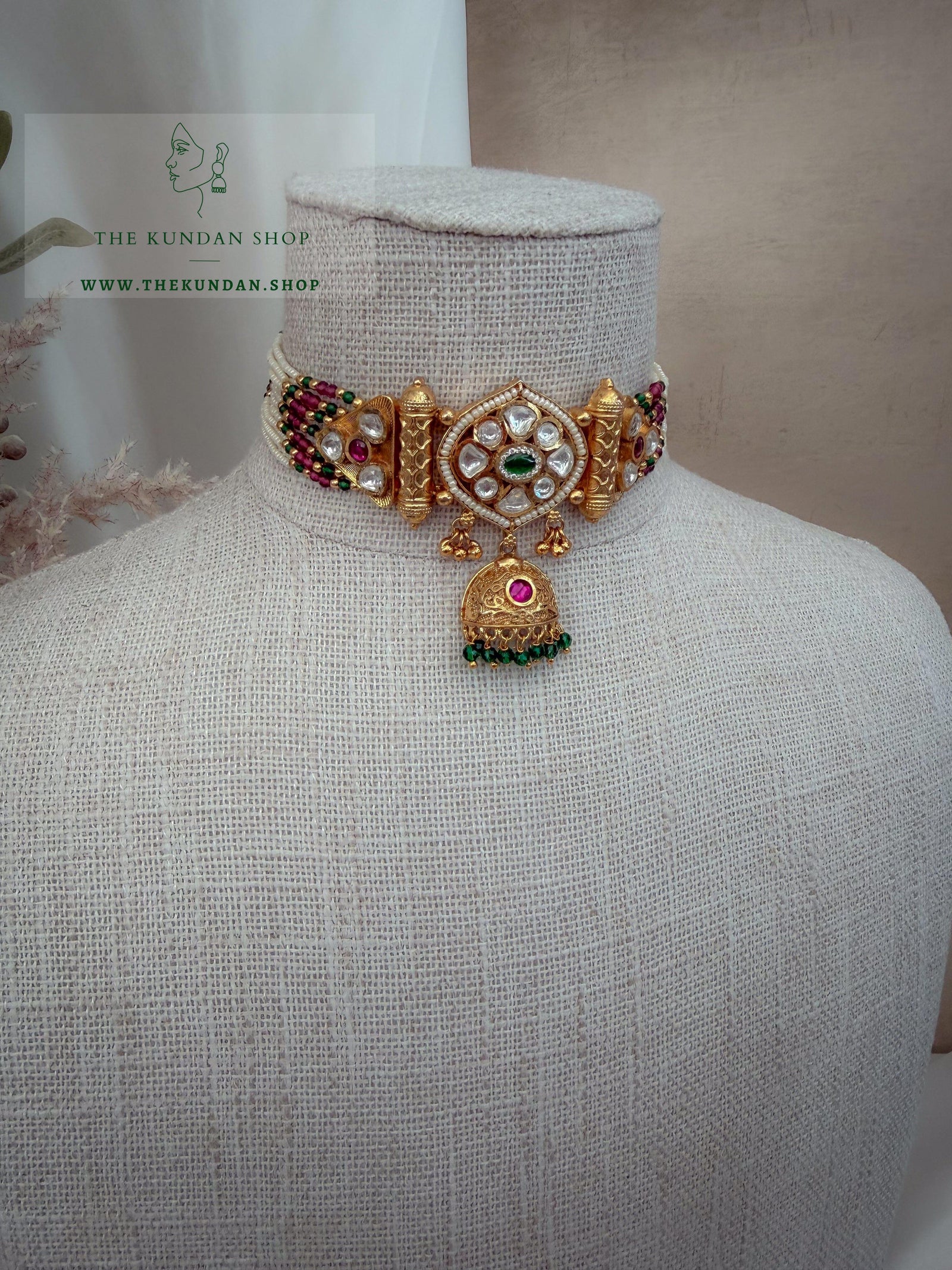 Pretty Telling // Green & Ruby Necklace Sets THE KUNDAN SHOP 