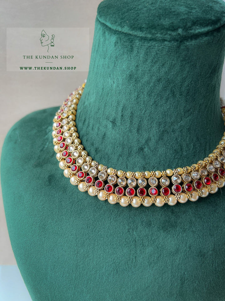 Raised in Ruby Necklace Sets THE KUNDAN SHOP 