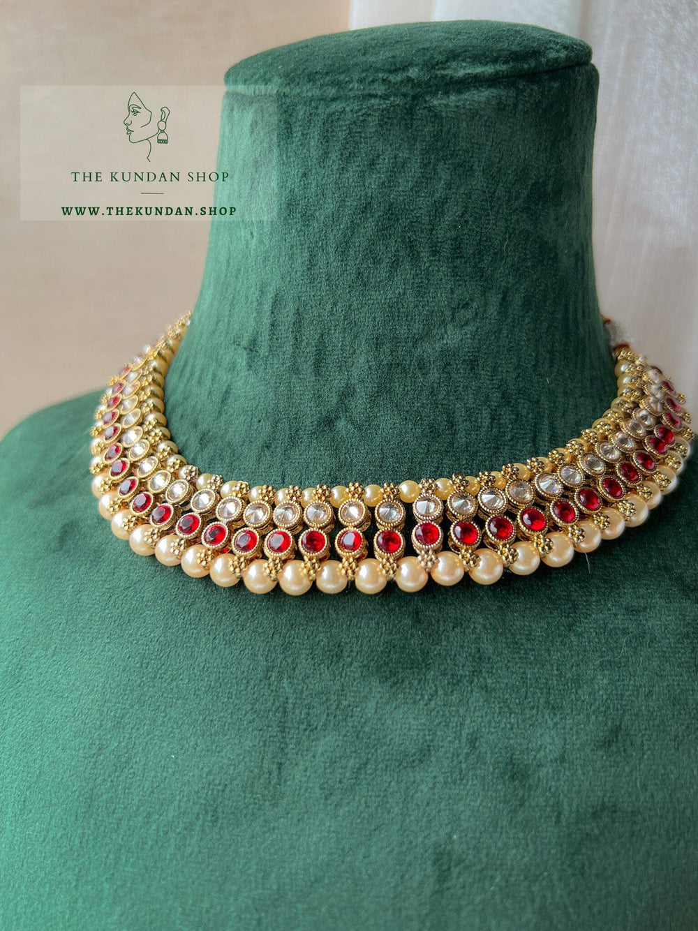 Raised in Ruby Necklace Sets THE KUNDAN SHOP 