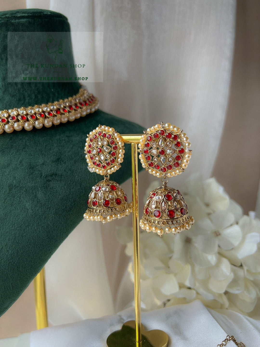 Raised in Ruby Necklace Sets THE KUNDAN SHOP 