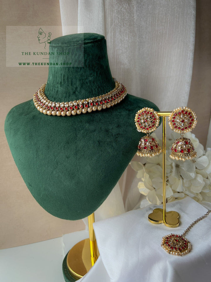 Raised in Ruby Necklace Sets THE KUNDAN SHOP 