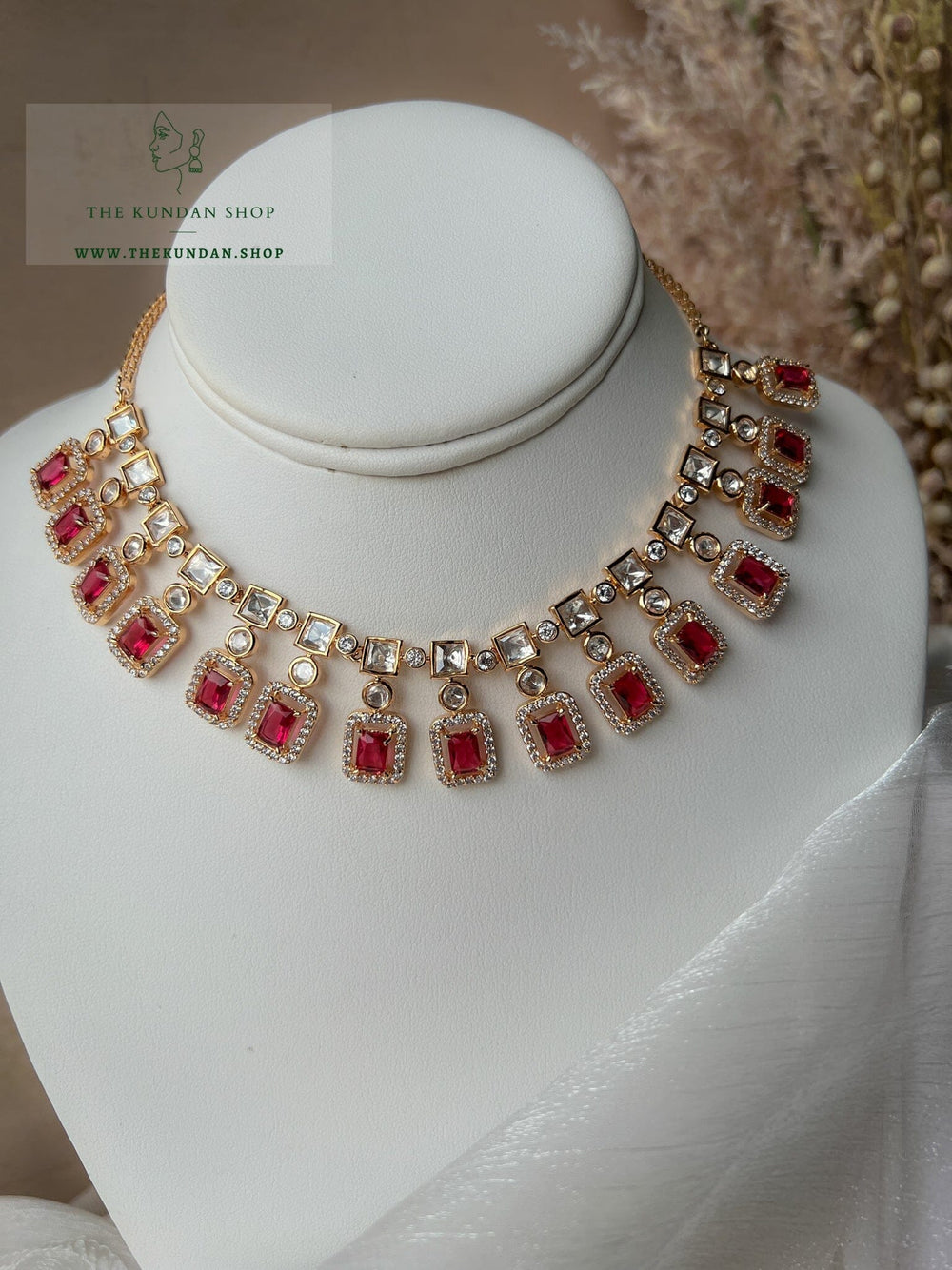 Rise in Ruby Necklace Sets THE KUNDAN SHOP 