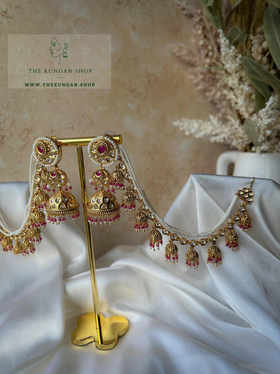 Inherit in Ruby Earrings THE KUNDAN SHOP 
