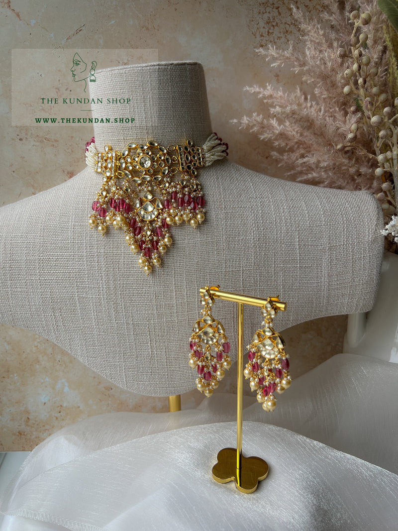 Deep Secrets in Ruby Necklace Sets THE KUNDAN SHOP 