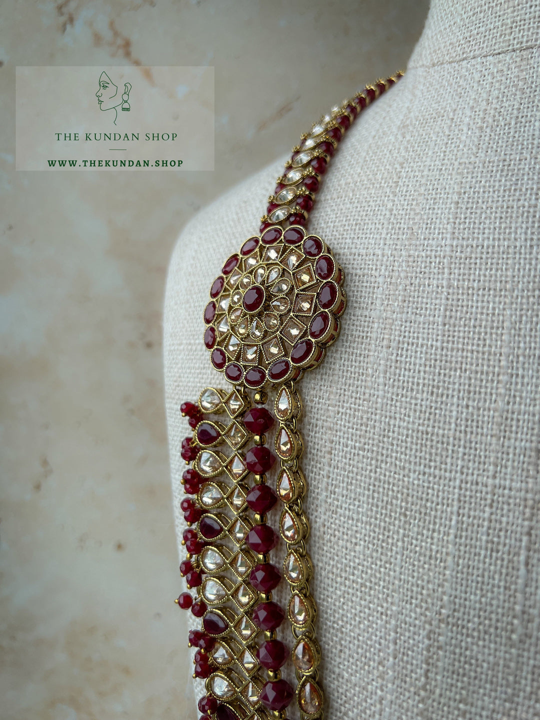 My Story in Maroon Necklace Sets THE KUNDAN SHOP 